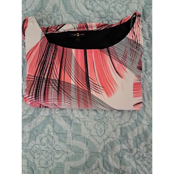 Women's Plus Time Line Pink and Gray Blouse Size 3XL - Picture 5 of 8
